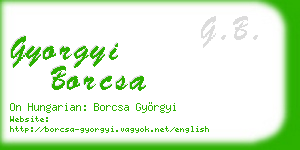 gyorgyi borcsa business card